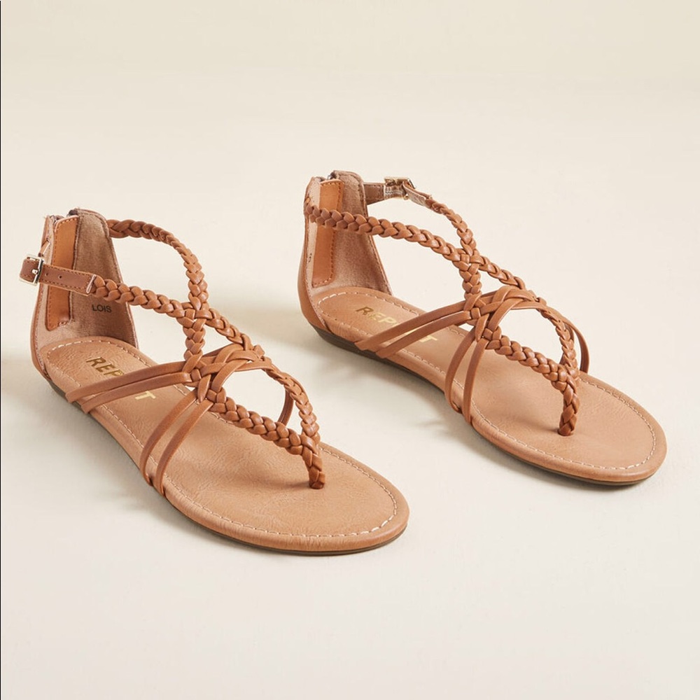 NWT Modcloth Charming Crossroads Braided Sandal - Picture 1 of 15